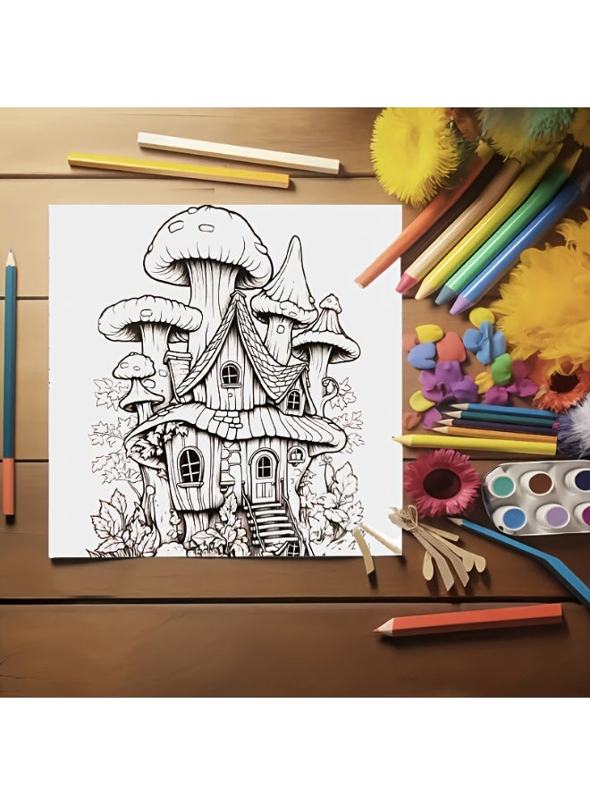 Capstro Detailed Coloring Book Collection – 24 Unique Designs for Creative Coloring & Relaxing Art Play | Illustrated Coloring Book for Home & Screen-Free Creativity – Mushroom Forest Theme - Image 3